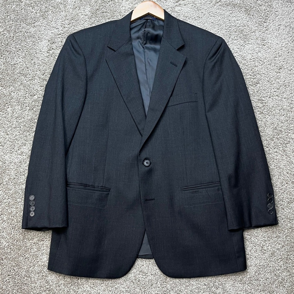 VTG Brooks Brothers 1818 Madison Blazer Mens 40S Charcoal Wool Sport Coat USA